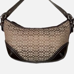 Coach Vintage Signature Canvas Shoulder Bag Brown